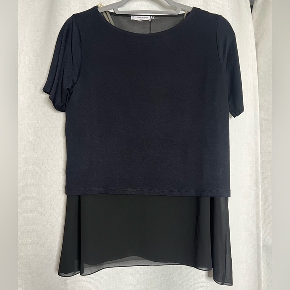 Piazza Italia Twist Back Black Blouse Small - Picture 9 of 9